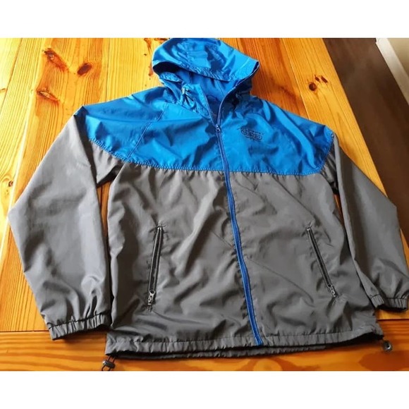 Walt Disney World Full Zip Hoodie Windbreaker Rain Jacket Blue & Gray Size M - Picture 3 of 16